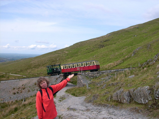 Výstup na Snowdon při návštěvě mojí maminky